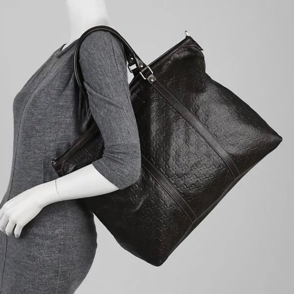 GUCCISSIMA LEATHER LARGE ZIPPER TOTE - Picture 11 of 13